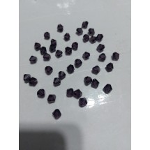 Бусины стеклянные Биконе 8 мм цв. фиолетовый прозрачный, цена за 20 шт